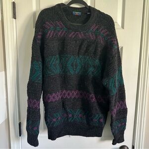 Vintage Grandpa Sweater - Woodward - Size Large